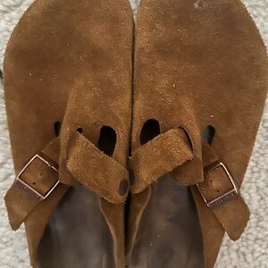 Birkestock Boston Soft Footbed Suede Leather - Mink